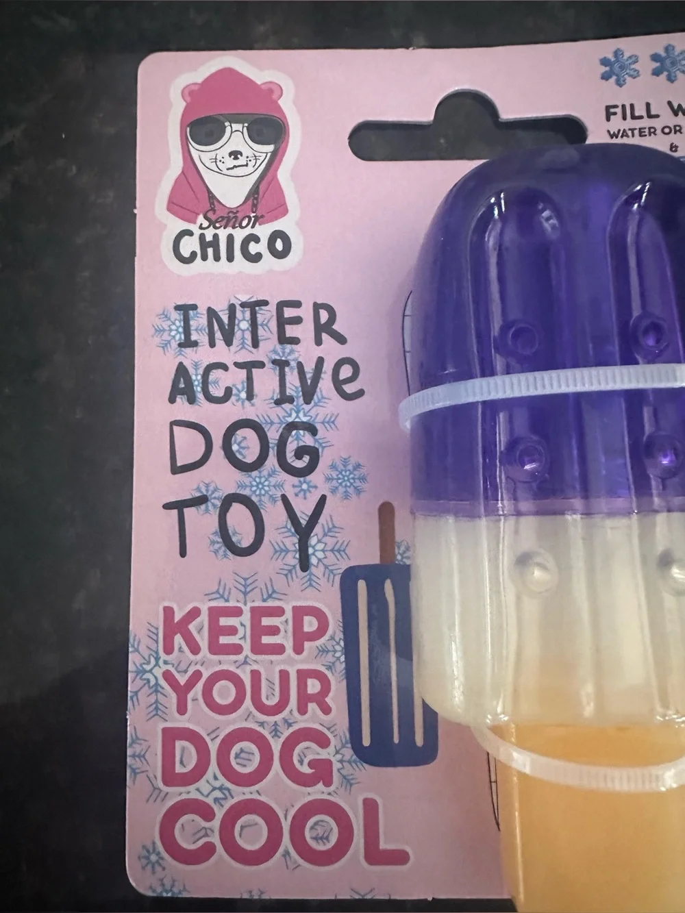 Dog popsicle rubber freeze chew toy NEW